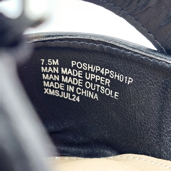 Sincerely Jules Black Buckle Pointed Toe Flats Mules NWT - Picture 4 of 10